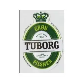 TUBORG GRØN     TRYK / KLISTERMÆRKE - Tryk / Transfertryk