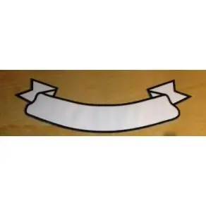 Banner Ryg-Bue 29 cm - Egen Tekst / Navn 136727 - Rygmærker