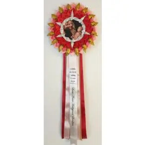 STOR Dåbs Rosette MED BILLED 000016 - Rosetter